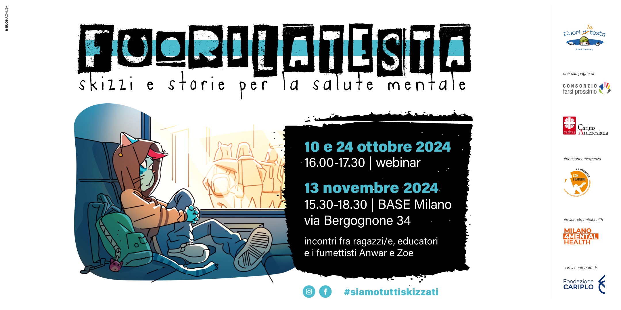  #SiamoTuttiSkizzati: gli adolescenti  raccontano con il fumetto la loro salute mentale 